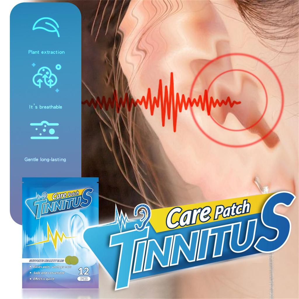 12 stk tinnitusavlastning for øresus, tinnitusplaster, naturlig urteformulering Tinnitusavlastningsplaster