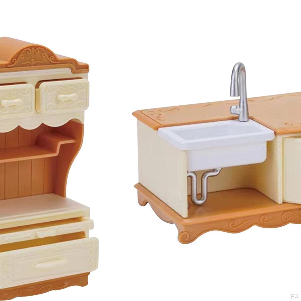 Dollhouse Scene Role Baking Waffle Oven Grill for