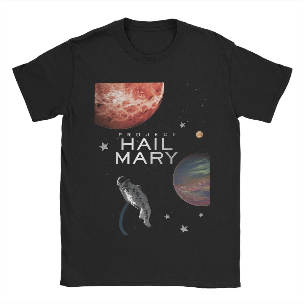 Unisex Unisexs Tshirts Project Hail Mary Space Vintage 100 Cotton Tee Shirt Short Sleeve T Shirts Round Neck Clothing Plus Size