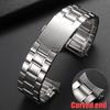 Curved End Metal Watch Strap for Seiko 20mm 22mm Stainless Steel Folding Buckle Watchband Replacement Belt Universal Bracelet