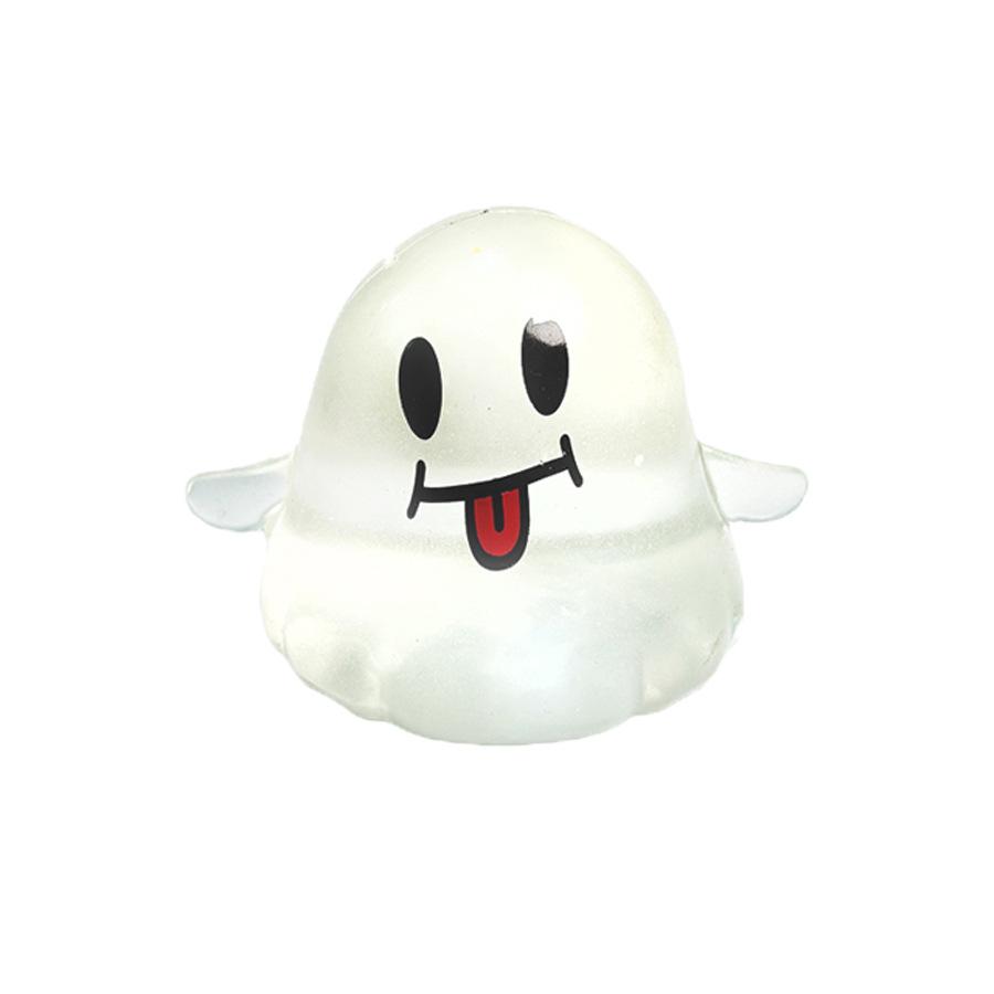 1pcs Soft Squeeze Toy Halloween Fidget Toy Ghost Decompress Squeeze Stress Ball Creative Prank Toy for Adults Halloween Gifts