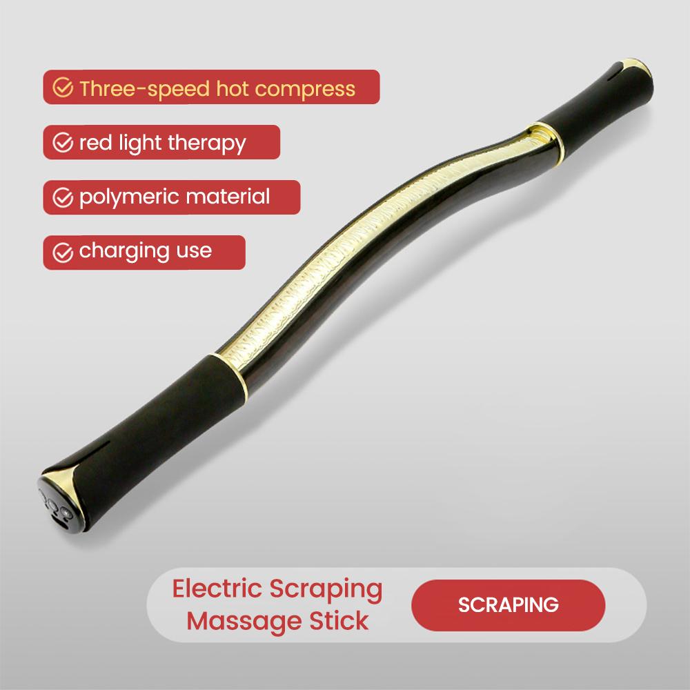 Elektrischer Guasha Massage-Stab Vibration Cellulite-Massagegerät für den Körper Infrarot-Wärmetherapie Rücken Körper-Schaben Akupunktur