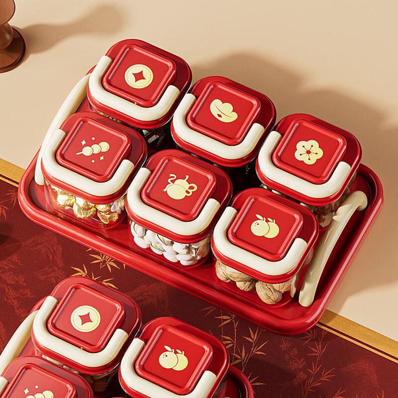 Six-Grid Transparent Snack & Dry Fruit Tray