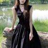 French temperament black sleeveless dress women's summer new high-end small chic beautiful skirt