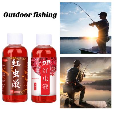 60ml Fish Enhancer Liquid High Concentration Stimulate Taste Safe Ingredients Strong Penetration Red Worm Liquid Bait Fish Enhancer Fishing Supplies