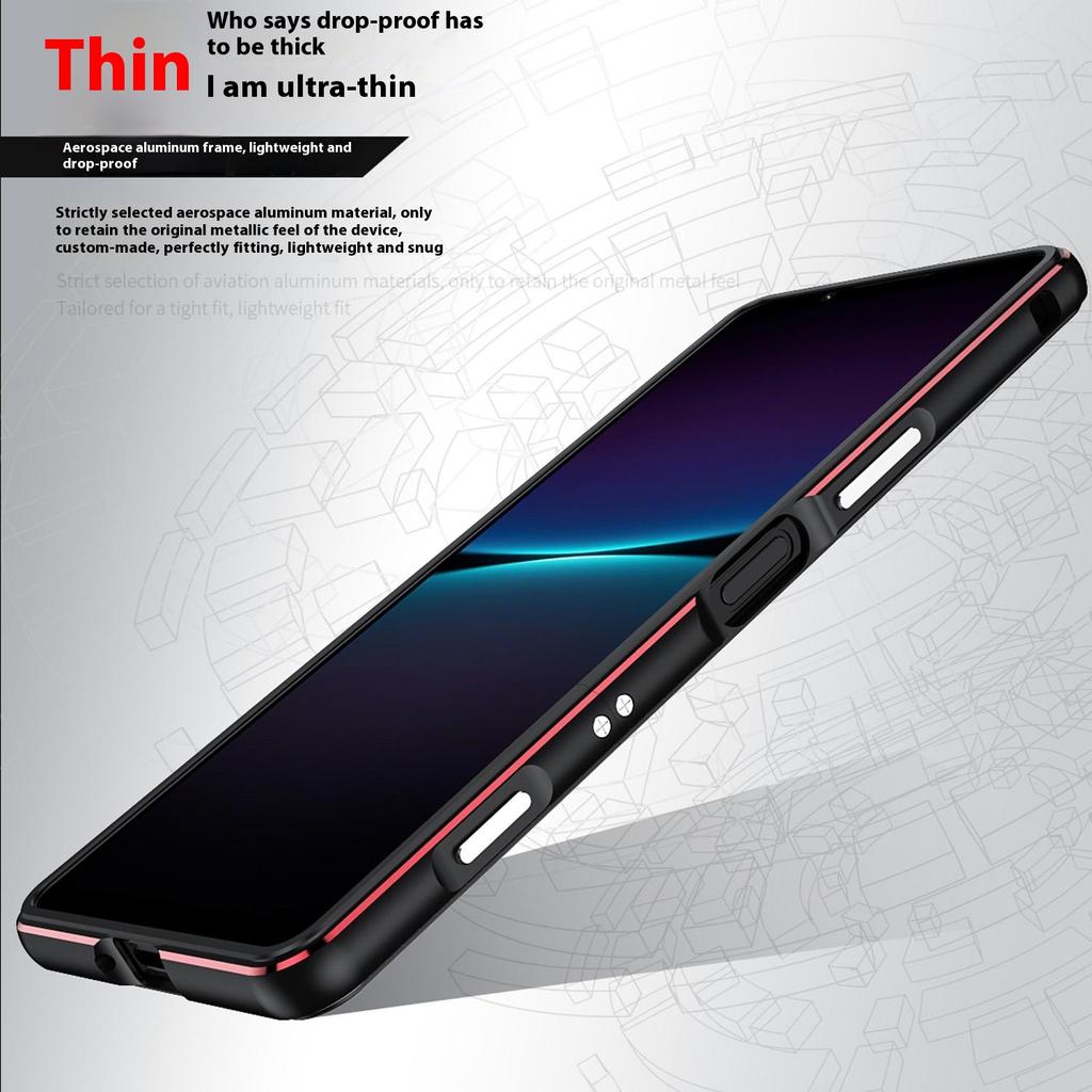 For Sony Xperia 1 VII Bumperdeksel Metallramme Telefondeksel med Kameralinsebeskyttelse