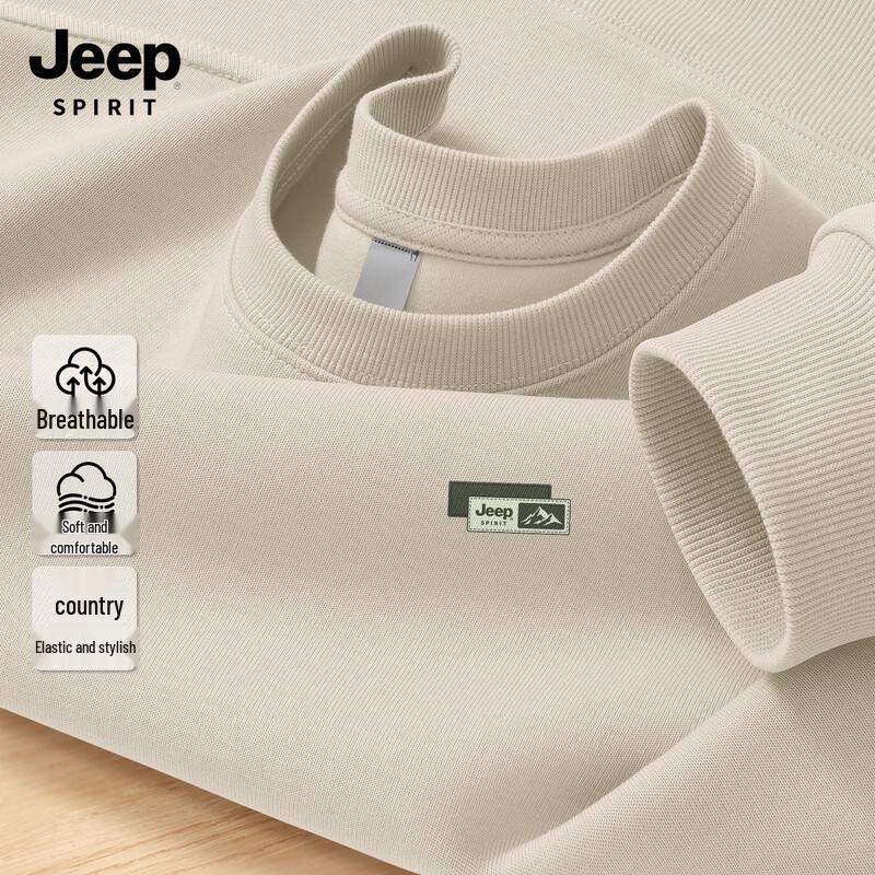 

JEEP SPIRIT Men s Loose Fit Pullover Hoodie M