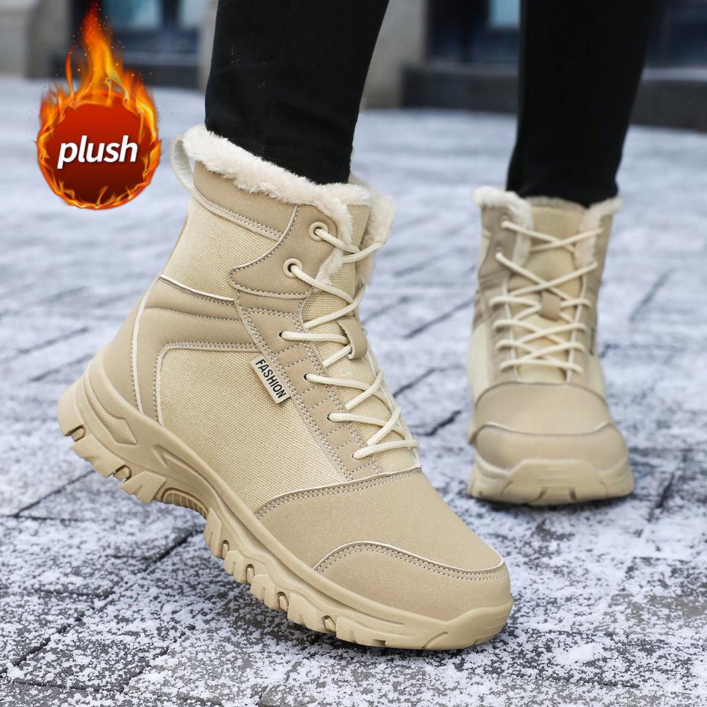 TUINANLE Snøstøvler Plysj Varm Ankelstøvletter for Kvinner Vintersko Dame Vinter Fottur Gå Støvletter