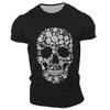Summer Classic Casual Retro Horror Skull 3d Printed Men's T-shirt O Neck Short Sleeve Oversized Loose Casual Hip Hop Street Top
