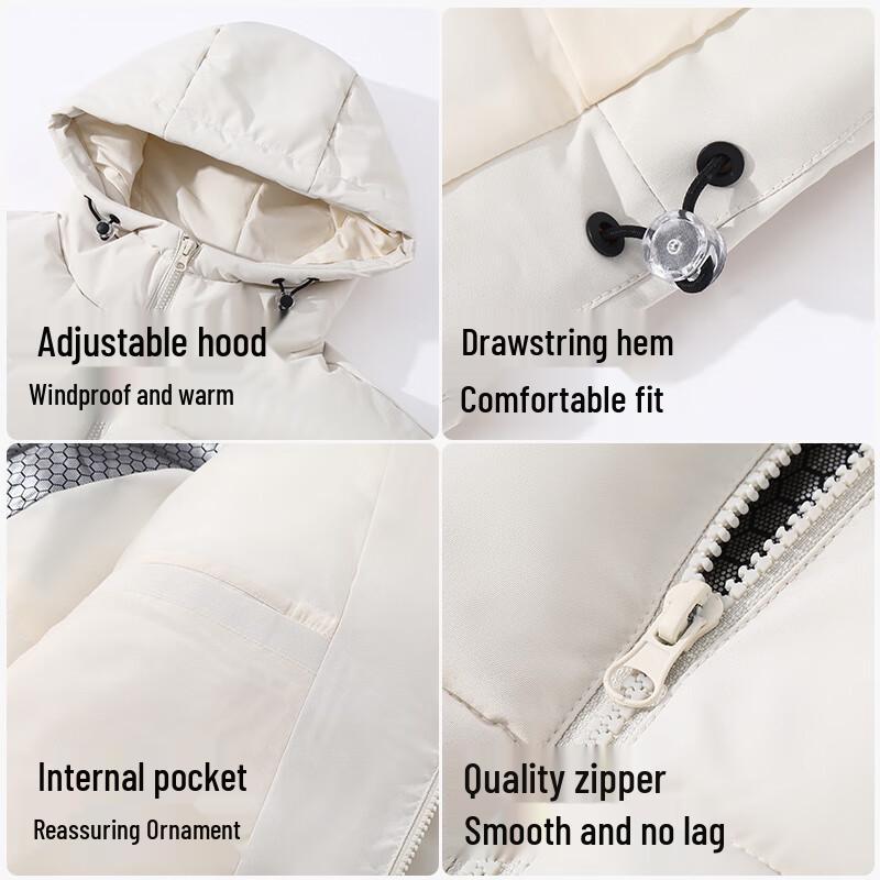 Jeanswest Men's Winter Thickened Hooded Padded Jacket