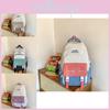 White Purple Colorful Backpack For Junior High School College Students Large Capacity Shoulder Bag