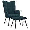 Day and Night - Day and Night Relaxation Armchair with Blue Velvet Stool