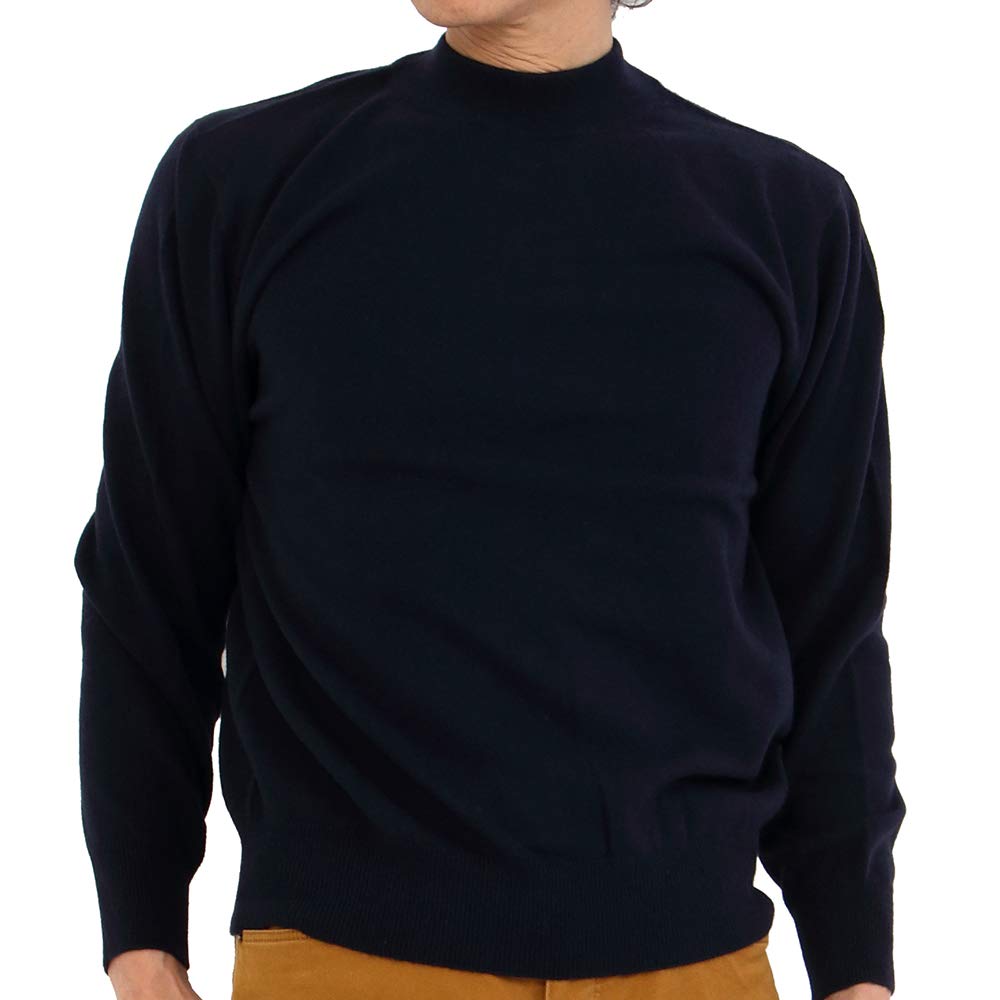 Cashmere High Neck Large [Gobi] 100% Sweater, Color Black, Size