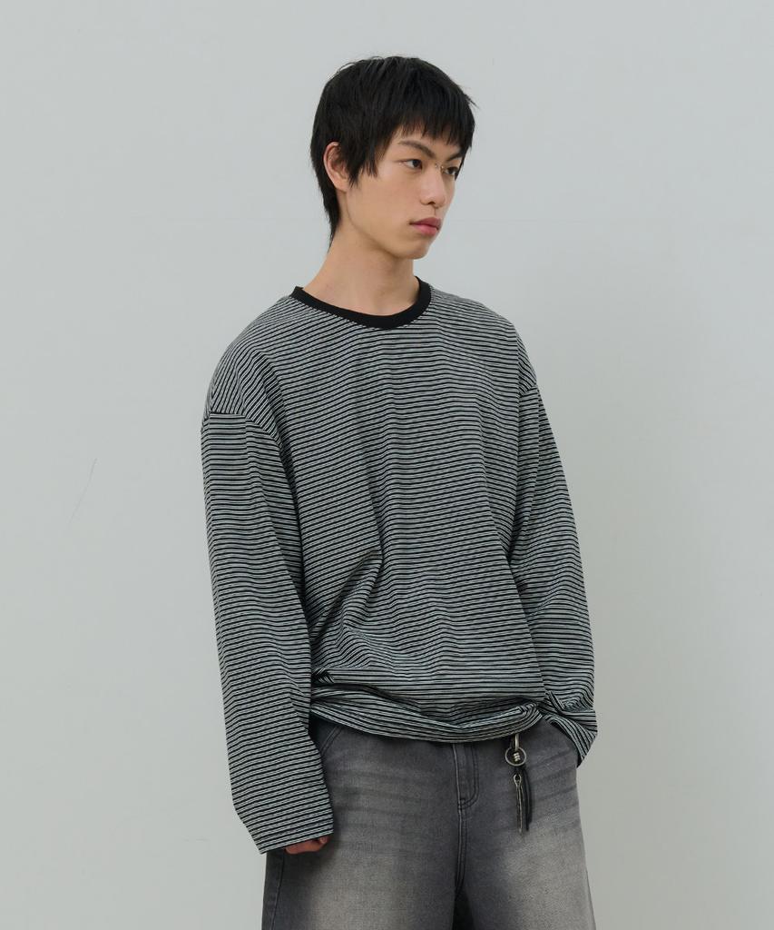 Desiledeu Embroidered Striped Long Sleeve T-Shirt-Fask5103B03