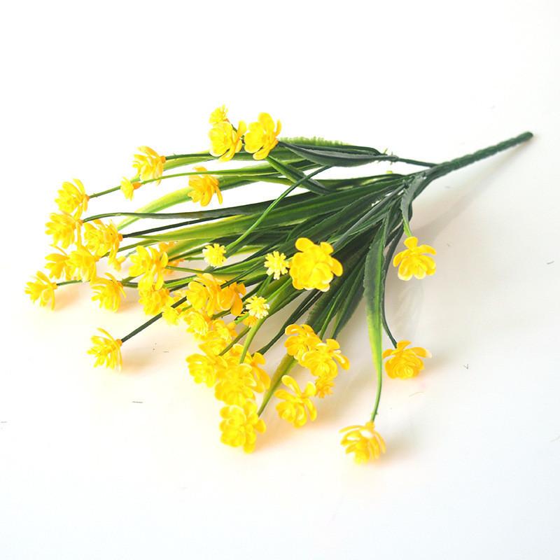 Vibrant Plastic Faux Flowers For Garden And Home Decoration In Various Shades