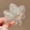 Hairpin Breathable Mesh Organza Fabric Fairy 3D Flower Hair Clip Macaron Color Lightweight Breathable Hair Accessory