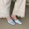 Bailamos Brand Women Slippers Fashion Round Toe Slip On Mules Shoes Soft Flat Heel Outdoor Casual Dress Sandals  Flat Shoes Muje