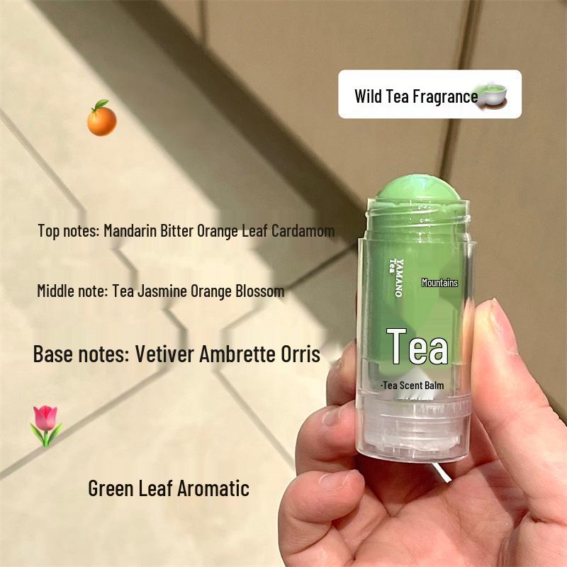 Soul Tea Wild Mountain Sandalwood Balm: Long-lasting, Light Scented Solid Perfume for Women, Ideal for Students and Weddings.