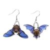 Halloween Novelty Asymmetric Bat Earrings Drop Dangle Cartoon Party Jewelry For Women Girls Teens Festival Charms Gift