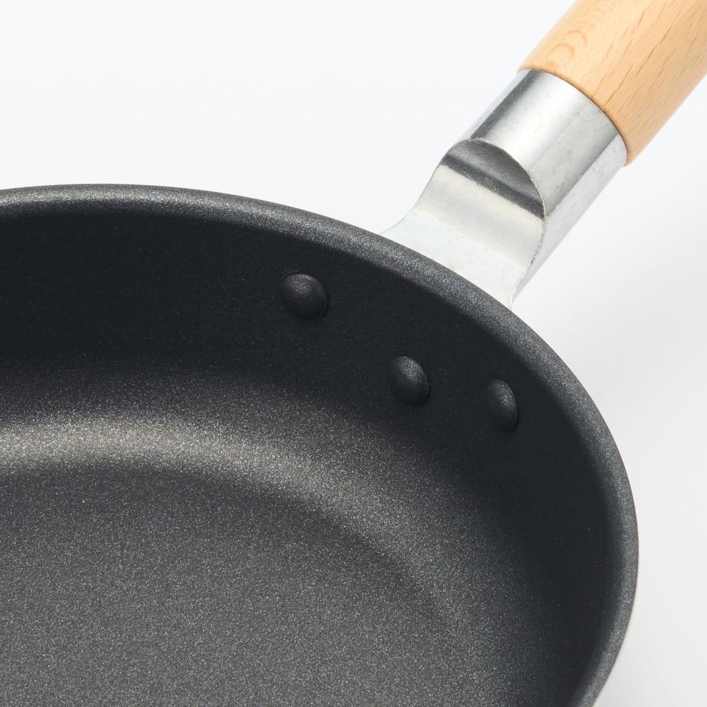 MUJI Non-Stick Frying Pan with Wide Cooking Surface, 20cm Diameter, Shallow Type, Induction Compatible, 83453756