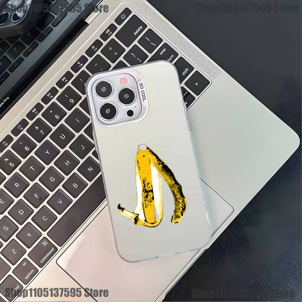 A-Andy W-Warhol Art Banana Phone Case For iPhone 16,15,14,13,12,11,Pro,XS,Max,Plus,Mini,SE4,E White Matte Shockproof Cover