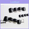 Simple And Thin J-160 Black Diamond Toe Nail Art Stickers