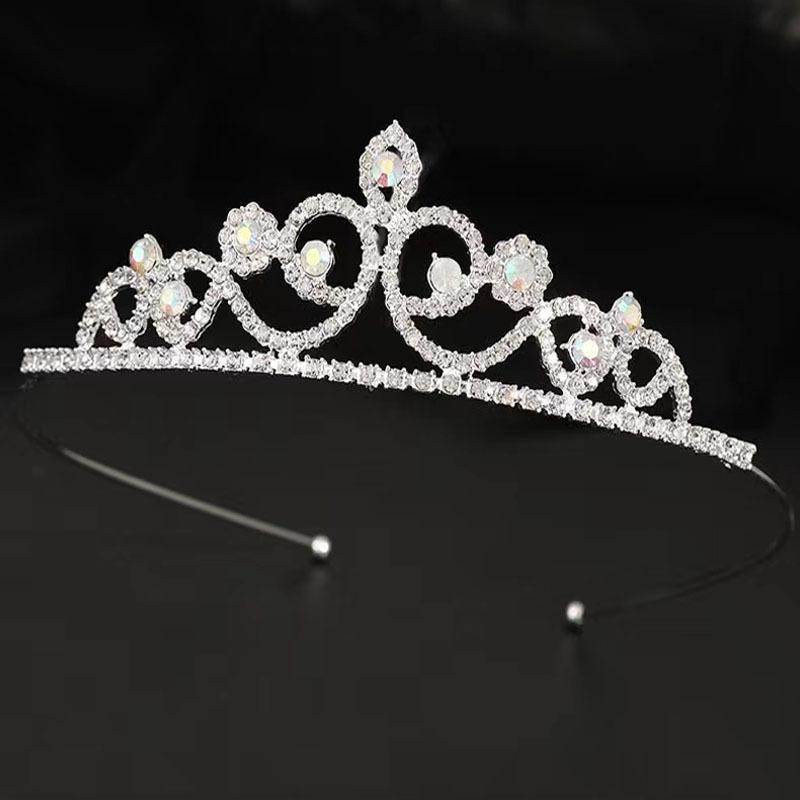 Children'S Crown Girl Crystal Crown Headgear Korean Fairy Princess Style Temperament Dress Accessories Crown Hair Accessories