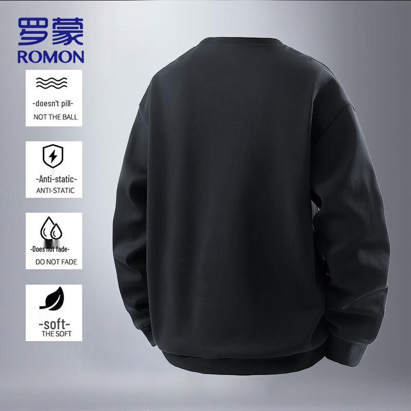 ROMON Men's Color Block Round Neck Sweatshirt