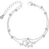 kelistom 925 Sterling Silver Bracelets for Women Teens, Love Heart Charm Chain Bracelet Bangle Fashion Jewelry Gifts