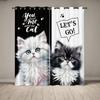 2 pieces of curtains with cute kitten prints,30*65 inches, home decoration, room decoration