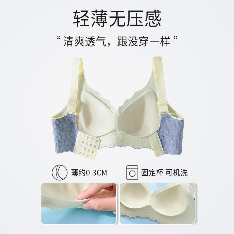 Women Plus Size Seamless Wireless Thin Shaping Bra For Large Breasts