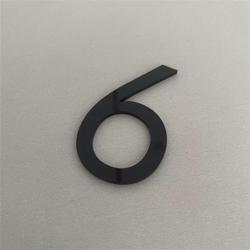 3D Numeral Door Plaque House Drawer Sign Plating Gate Digits 0 To 9 Acrylic Number Tag Hotel Home Sticker Address Door Label