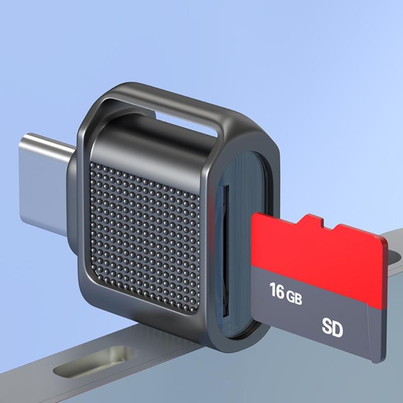 High Performances USB3.0 Type C TFs MicroSDs Memory Card Adapter for Fast Data Transfer and Storage