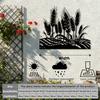 Wheat Field Metal Wall Art Iron Sculpture Farmhouse Home Decor Black 23.6in