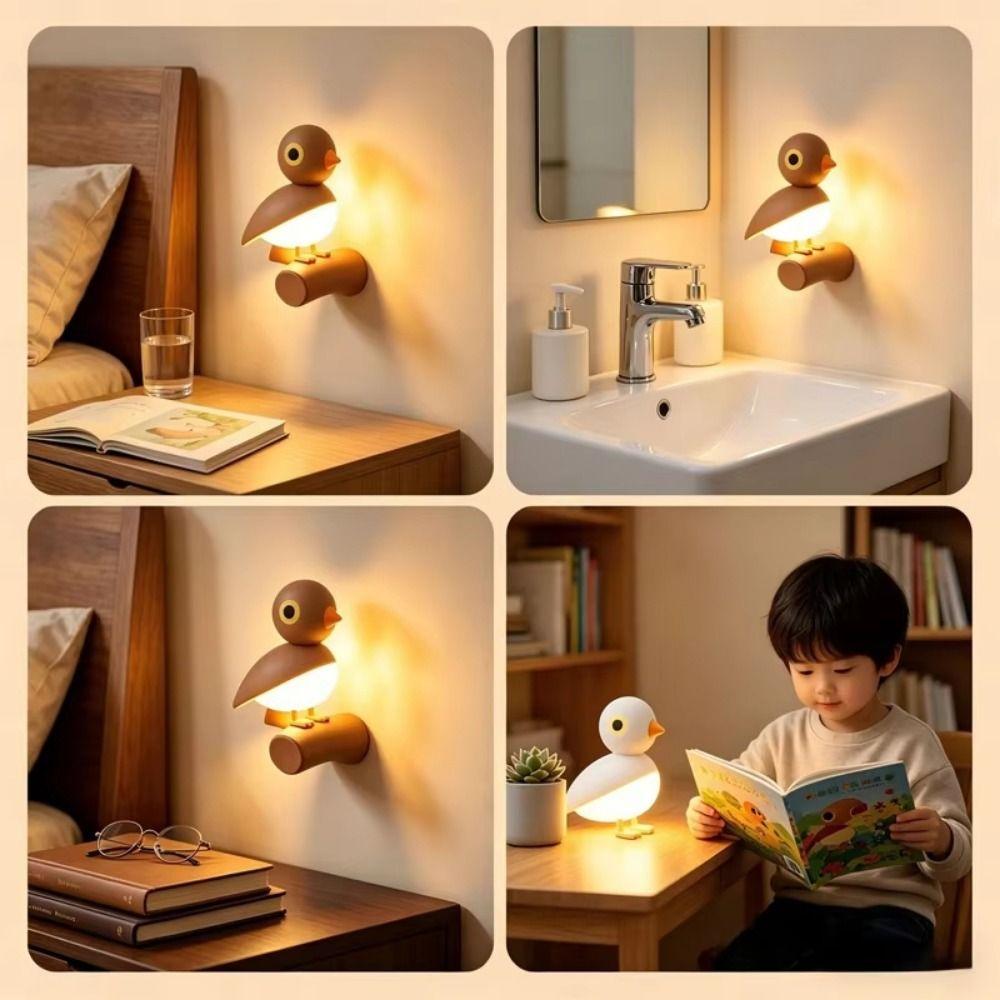 Dimmable Magnetic Night Light Portable Mini LED Bird Lamp Motion Sensor Night Light Living Room