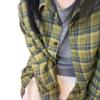 Women's Spring and Autumn Plaid Shirt Lapel Long-sleeved Loose Casual Single-breasted Top