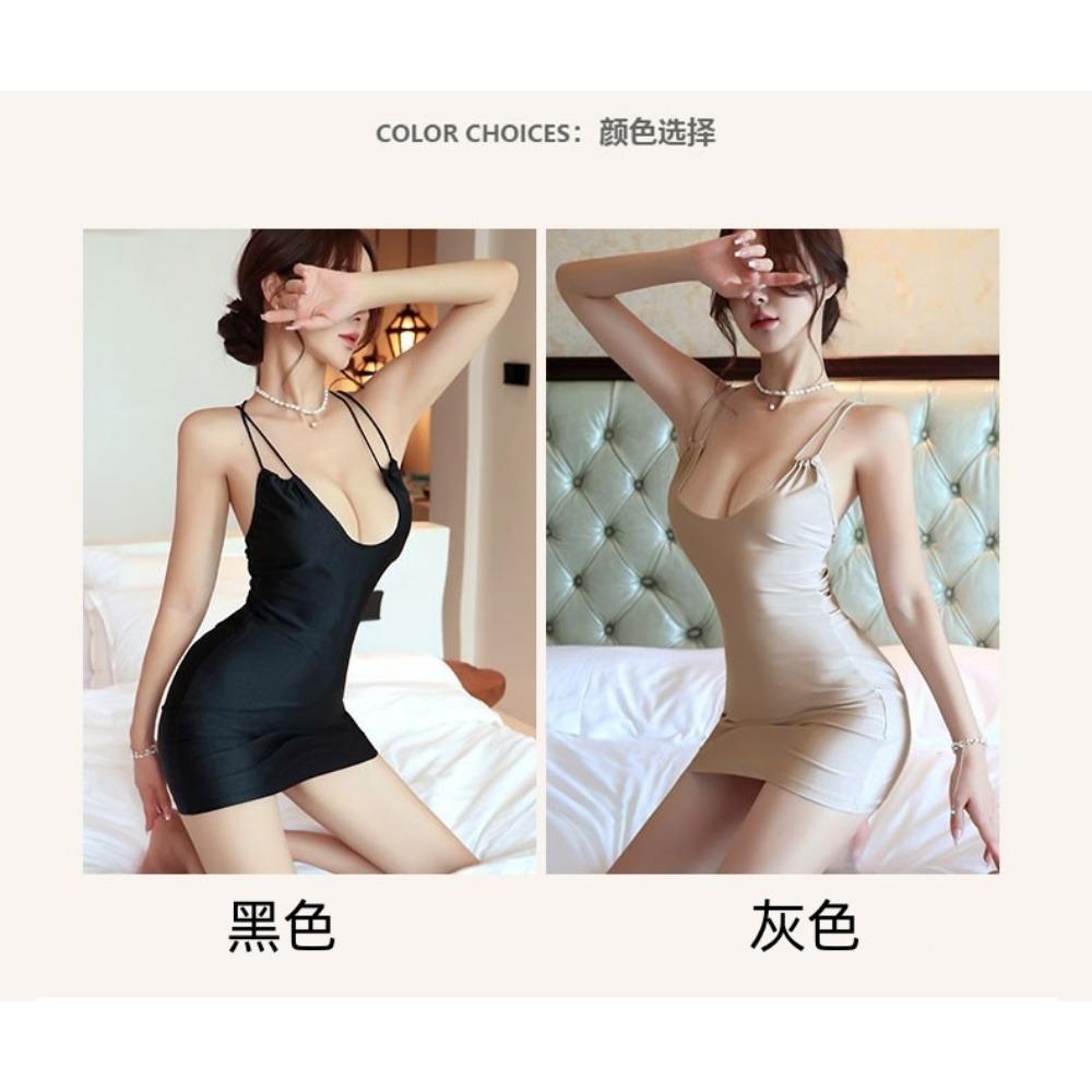 Sex Lingerie Women, Sexy Deep V Suspender Hip Skirt Uniform Temptation Nightclub Secretary Outfit Sexy Temptation Suit