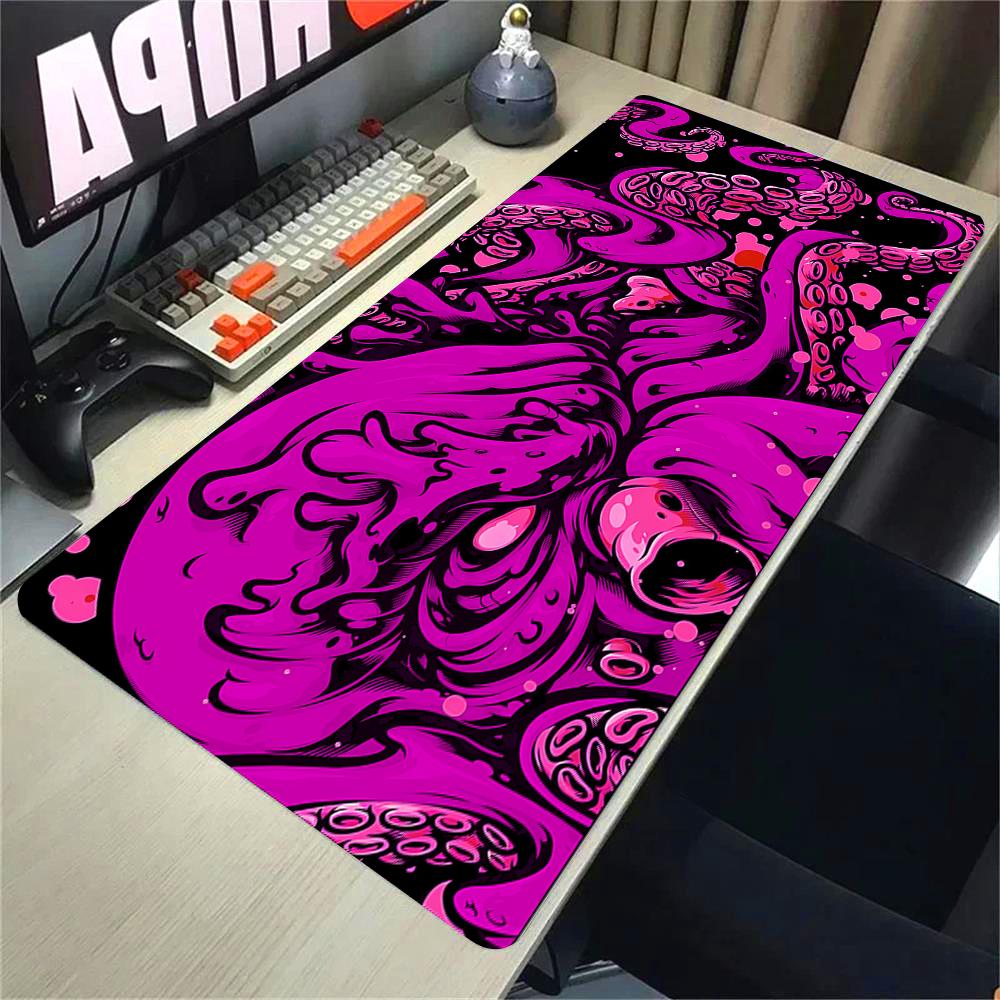 XXL Game Color Mousepad Laptop Deskmat 40x90cm Office Computer Keyboard Mouse Mat Creative Octopus Black and White Big Mouse Pad