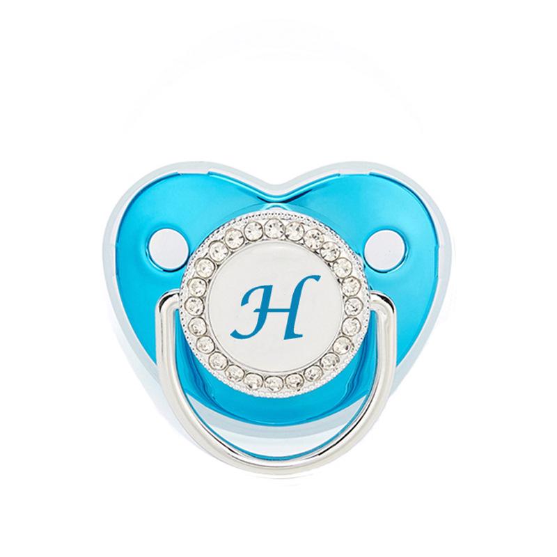 Blue Baby Diamond Pacifier - 26 Letter Teething Soother