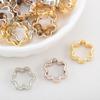 50pcs Two Hole CCB Square Love Heart Frame Spacer Beads DIY Necklace Bracelet Earrings Connectors Pendants Jewelry Accessories
