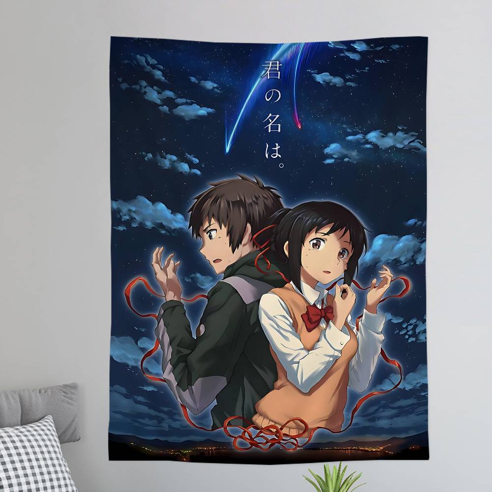 Your Name Hanging Bohemian Tapestry Japanese Wall Tapestry Anime Kawaii Room Decor