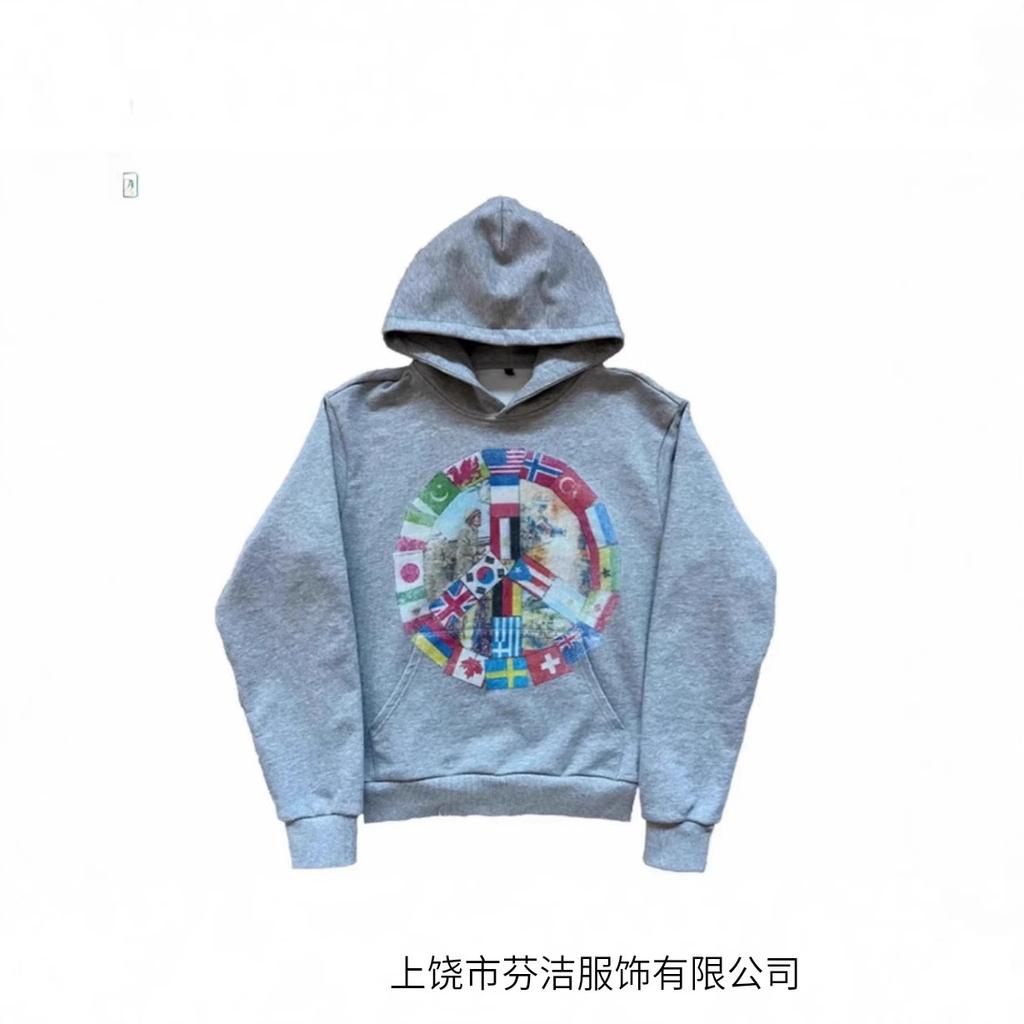 European and American trendy brand hip hop Kanye American trend high street fashion 3D printing fleece hooded sweater hoodie Hoodie