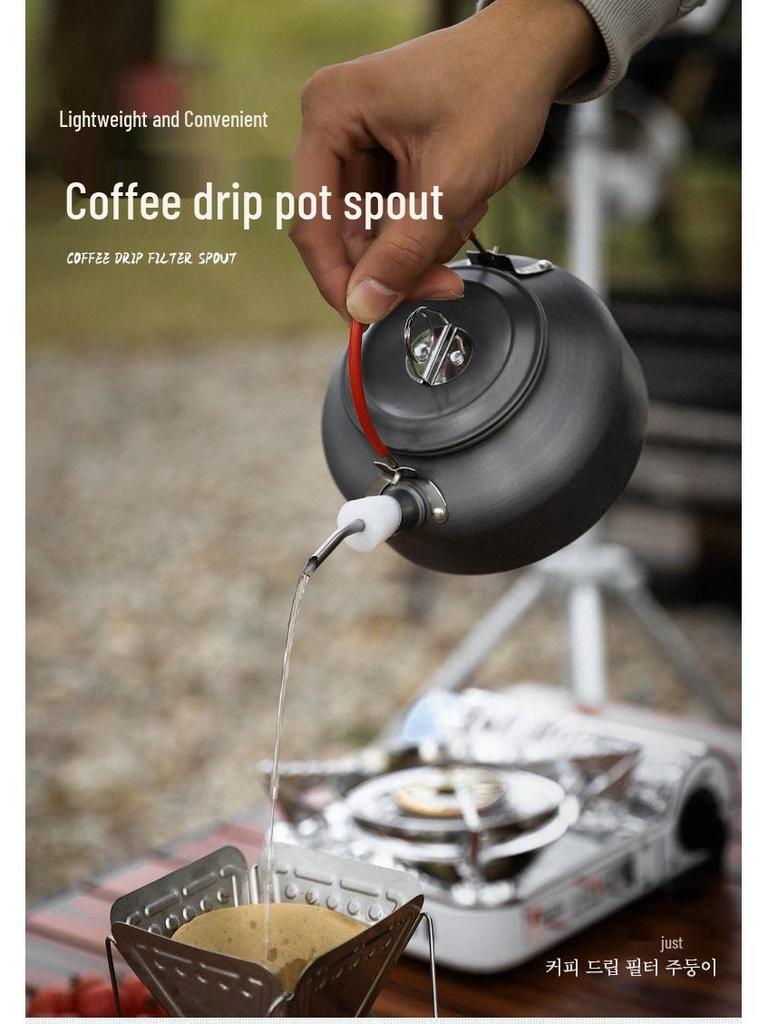 Portable Outdoor Coffee & Tea Kettle Set - 1.2L & 1.8L Camping Cookware with Pots and Pans