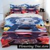 Cute Gawr Gura Hololive Anime Shark Comforter Bedding Set,Duvet Cover Bed Set Quilt Cover Pillowcase,king Queen Size Bedding New
