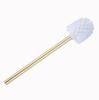 Gold Bathroom Toilet Brush with Long Handle and Soft Bristles