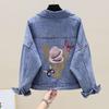 Spring Autumn New Denim Jacket Women Short Paragraph Slim Slimming Hole Embroidered Denim Female Clothing Overcoat