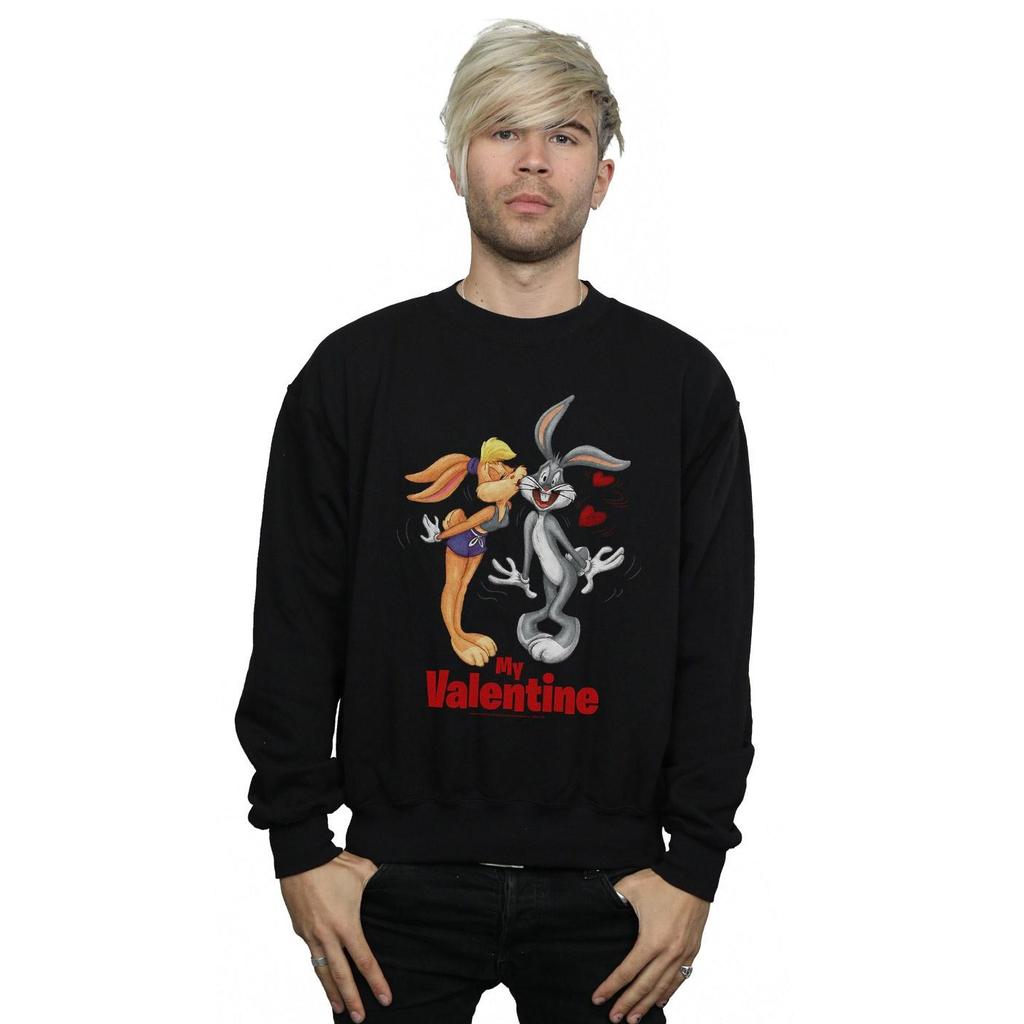 Looney Tunes Mens Bugs Bunny And Lola Valentine´s Day Sweatshirt
