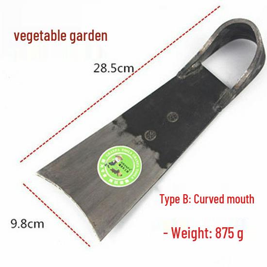 Long Wooden Garden Hoe: Multi-Purpose Tool for Raking, Weeding, Digging, and Planting in Mountainous Terrain.