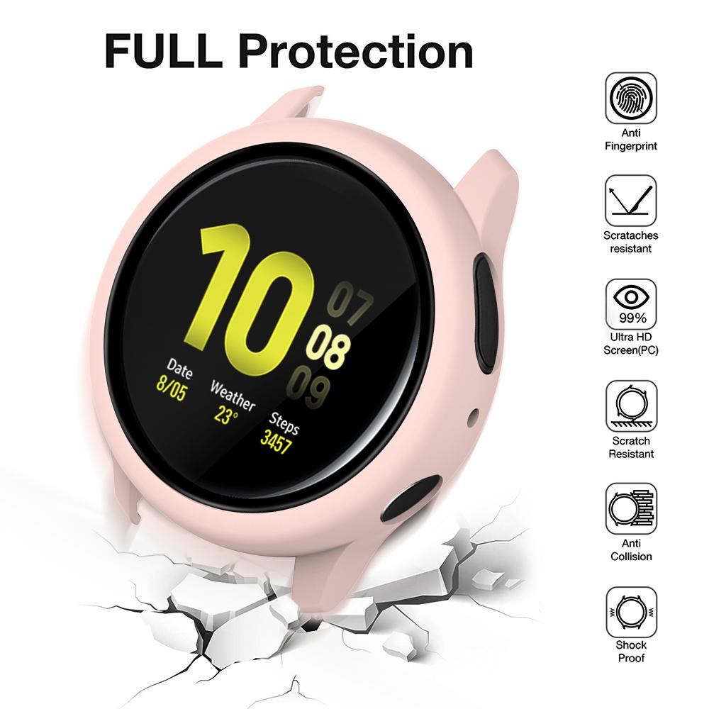 Custodia+Vetro Per Samsung Galaxy Watch Active 2 44mm 40mm Copertura Paraurti Accessori Protezione Copertura Totale Protezione Schermo Opaca
