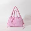 Women's Puffy Drawstring Shoulder Bag: Large Capacity Down-Filled Nylon Crossbody Cloud Bag